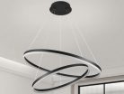 LED design mennyezeti lámpa 100W, 6500 lm, 3000K-6500K, fekete, IP20 - J4311/B