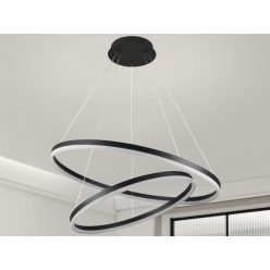   LED design mennyezeti lámpa 100W, 6500 lm, 3000K-6500K, fekete, IP20 - J4311/B