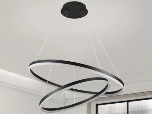 LED design mennyezeti lámpa 100W, 6500 lm, 3000K-6500K, fekete, IP20 - J4311/B