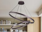 LED mennyezeti lámpa 100W, 6500 lm, 3000–6500K, IP20, barna fém-akril - J4311/BR