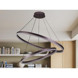   LED mennyezeti lámpa 100W, 6500 lm, 3000–6500K, IP20, barna fém-akril - J4311/BR