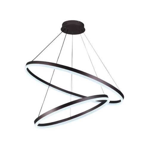 LED mennyezeti lámpa 100W, 6500 lm, 3000–6500K, IP20, barna fém-akril - J4311/BR