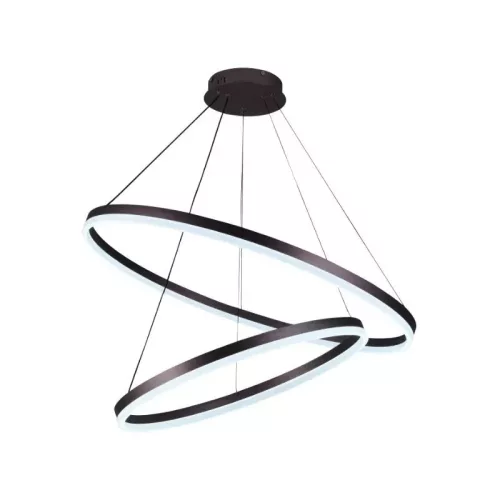 LED mennyezeti lámpa 100W, 6500 lm, 3000–6500K, IP20, barna fém-akril - J4311/BR