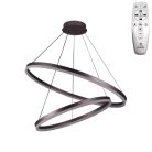 LED mennyezeti lámpa 100W, 6500 lm, 3000–6500K, IP20, barna fém-akril - J4311/BR