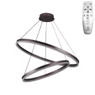 LED mennyezeti lámpa 100W, 6500 lm, 3000–6500K, IP20, barna fém-akril - J4311/BR