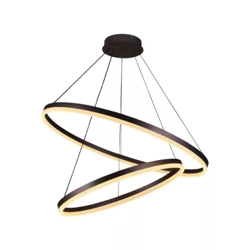 LED mennyezeti lámpa 100W, 6500 lm, 3000–6500K, IP20, barna fém-akril - J4311/BR