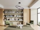 LED mennyezeti lámpa 100W, 6500 lm, 3000–6500K, IP20, barna fém-akril - J4311/BR