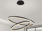 LED design mennyezeti lámpa 100W, 6500 lm, 3000K-6500K, fekete, IP20 - J4311/B