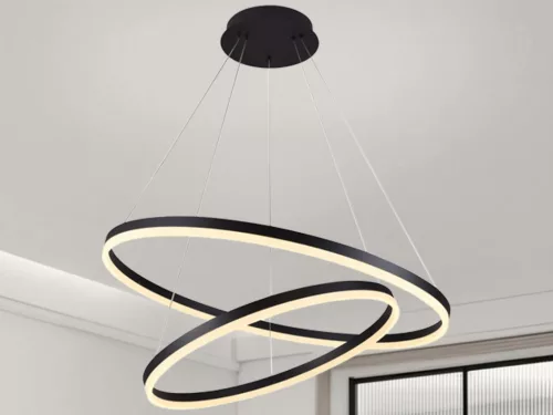 LED design mennyezeti lámpa 100W, 6500 lm, 3000K-6500K, fekete, IP20 - J4311/B