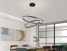 LED design mennyezeti lámpa 100W, 6500 lm, 3000K-6500K, fekete, IP20 - J4311/B