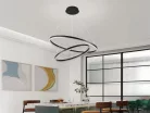LED design mennyezeti lámpa 100W, 6500 lm, 3000K-6500K, fekete, IP20 - J4311/B