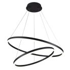 LED design mennyezeti lámpa 100W, 6500 lm, 3000K-6500K, fekete, IP20 - J4311/B
