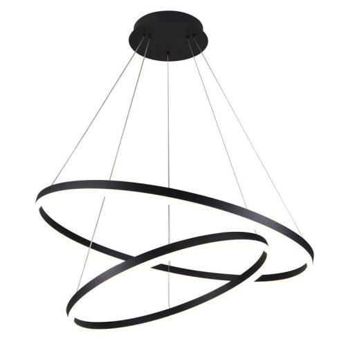 LED design mennyezeti lámpa 100W, 6500 lm, 3000K-6500K, fekete, IP20 - J4311/B