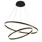 LED design mennyezeti lámpa 100W, 6500 lm, 3000K-6500K, fekete, IP20 - J4311/B