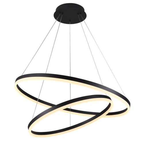 LED design mennyezeti lámpa 100W, 6500 lm, 3000K-6500K, fekete, IP20 - J4311/B