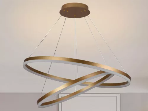 LED design mennyezeti lámpa 100W, 6500 lm, 3000K-6500K, arany, IP20 - J4311/G