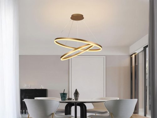 LED design mennyezeti lámpa 100W, 6500 lm, 3000K-6500K, arany, IP20 - J4311/G