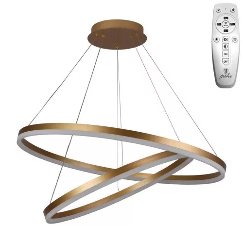 LED design mennyezeti lámpa 100W, 6500 lm, 3000K-6500K, arany, IP20 - J4311/G