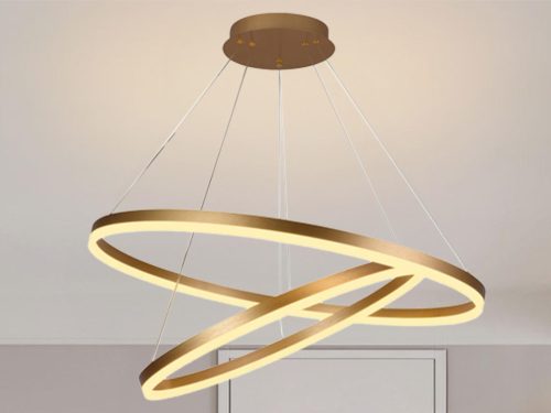 LED design mennyezeti lámpa 100W, 6500 lm, 3000K-6500K, arany, IP20 - J4311/G