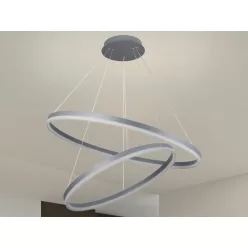   LED design mennyezeti lámpa 100W, 6500 lm, 3000K-6500K, ezüst, IP20 - J4311/S