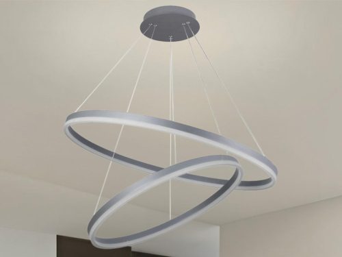 LED design mennyezeti lámpa 100W, 6500 lm, 3000K-6500K, ezüst, IP20 - J4311/S