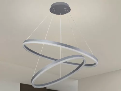 LED design mennyezeti lámpa 100W, 6500 lm, 3000K-6500K, ezüst, IP20 - J4311/S