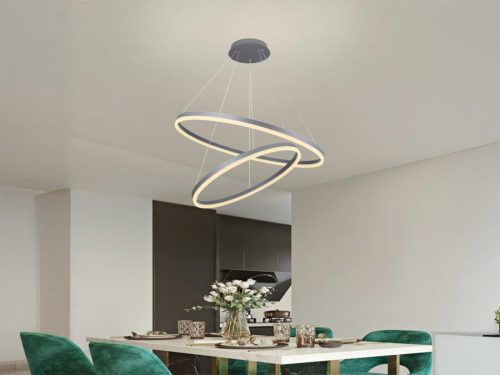 LED design mennyezeti lámpa 100W, 6500 lm, 3000K-6500K, ezüst, IP20 - J4311/S
