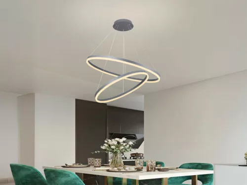 LED design mennyezeti lámpa 100W, 6500 lm, 3000K-6500K, ezüst, IP20 - J4311/S