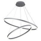 LED design mennyezeti lámpa 100W, 6500 lm, 3000K-6500K, ezüst, IP20 - J4311/S
