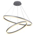 LED design mennyezeti lámpa 100W, 6500 lm, 3000K-6500K, ezüst, IP20 - J4311/S