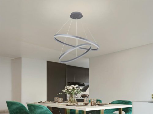 LED design mennyezeti lámpa 100W, 6500 lm, 3000K-6500K, ezüst, IP20 - J4311/S