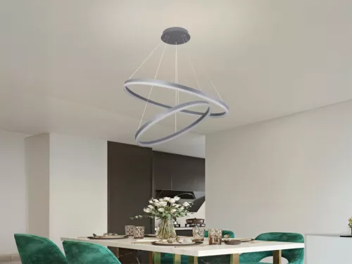 LED design mennyezeti lámpa 100W, 6500 lm, 3000K-6500K, ezüst, IP20 - J4311/S