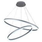 LED design mennyezeti lámpa 100W, 6500 lm, 3000K-6500K, ezüst, IP20 - J4311/S