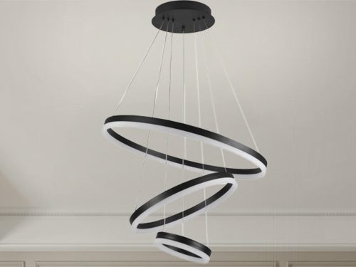 LED design mennyezeti lámpa 85W, 5500 lm, 3000K-6500K, fekete, IP20 - J4312/B