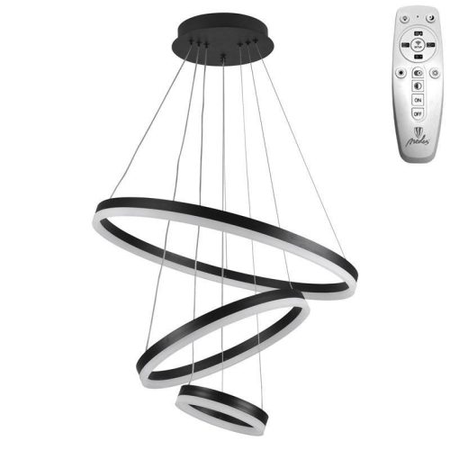 LED design mennyezeti lámpa 85W, 5500 lm, 3000K-6500K, fekete, IP20 - J4312/B