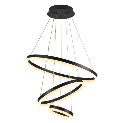 LED design mennyezeti lámpa 85W, 5500 lm, 3000K-6500K, fekete, IP20 - J4312/B