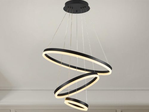 LED design mennyezeti lámpa 85W, 5500 lm, 3000K-6500K, fekete, IP20 - J4312/B