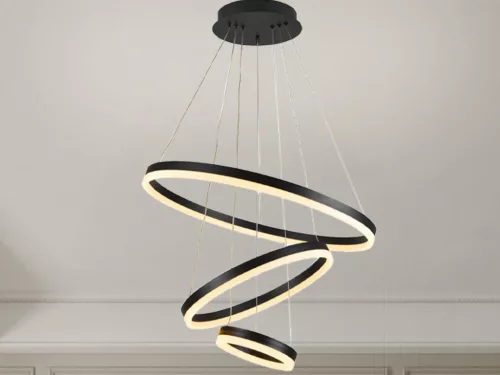 LED design mennyezeti lámpa 85W, 5500 lm, 3000K-6500K, fekete, IP20 - J4312/B