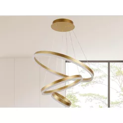   LED design mennyezeti lámpa 85W, 5500 lm, 3000K-6500K, arany, IP20 - J4312/G