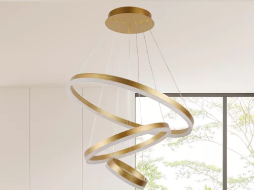 LED design mennyezeti lámpa 85W, 5500 lm, 3000K-6500K, arany, IP20 - J4312/G