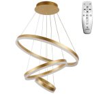 LED design mennyezeti lámpa 85W, 5500 lm, 3000K-6500K, arany, IP20 - J4312/G