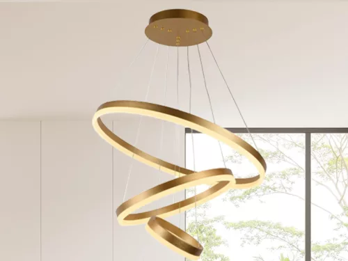 LED design mennyezeti lámpa 85W, 5500 lm, 3000K-6500K, arany, IP20 - J4312/G