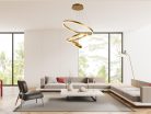 LED design mennyezeti lámpa 85W, 5500 lm, 3000K-6500K, arany, IP20 - J4312/G