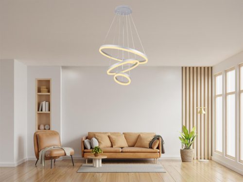 LED design mennyezeti lámpa 85W, 5500 lm, 3000K-6500K, ezüst, IP20 - J4312/S