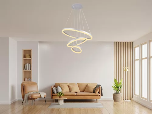 LED design mennyezeti lámpa 85W, 5500 lm, 3000K-6500K, ezüst, IP20 - J4312/S