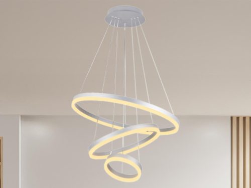LED design mennyezeti lámpa 85W, 5500 lm, 3000K-6500K, ezüst, IP20 - J4312/S