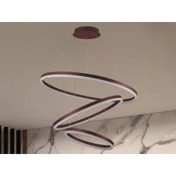   LED mennyezeti lámpa 125W, 8200 lm, 3000–6500K, IP20, barna fém-akril - J4313/BR