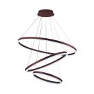 LED mennyezeti lámpa 125W, 8200 lm, 3000–6500K, IP20, barna fém-akril - J4313/BR