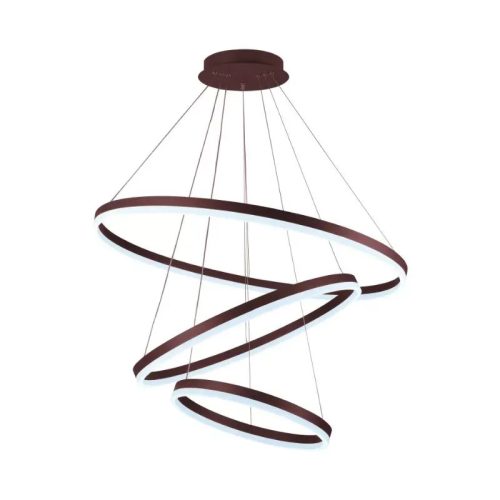 LED mennyezeti lámpa 125W, 8200 lm, 3000–6500K, IP20, barna fém-akril - J4313/BR