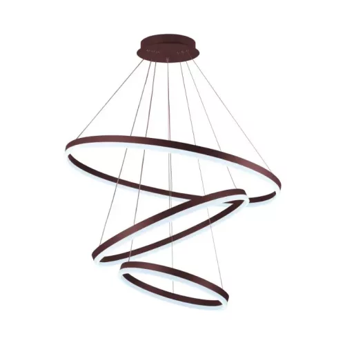 LED mennyezeti lámpa 125W, 8200 lm, 3000–6500K, IP20, barna fém-akril - J4313/BR